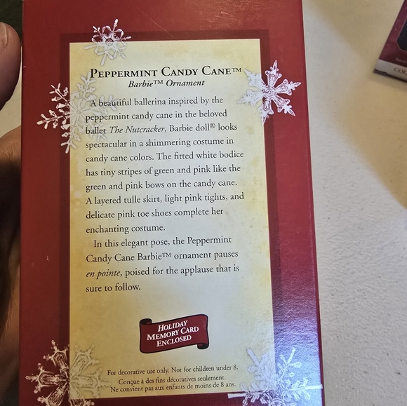 Peppermint Candy Cane, Barbie, 5", Posed en pointe, Ornament dated 2004 - Picture 2 of 5